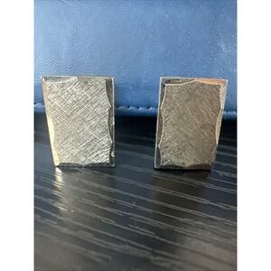 Vintage Shield Goldtone Flat Gold Plated‎ Cufflinks Broadie Style Down Secure